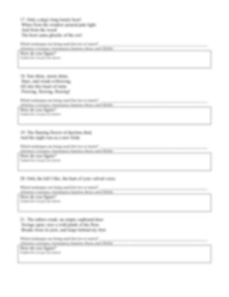 Identifying Poetic Techniques A Poetic Devices Worksheet PDF