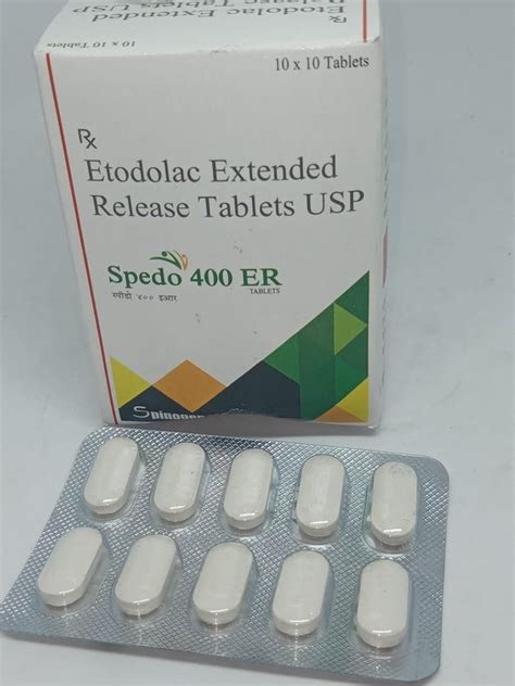 spedo400 Etodolac 400 Mg Tablets at ₹ 1399/box in Mohali | ID: 22437382233