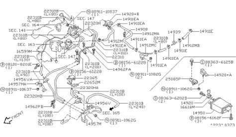 Engine Control Vacuum Piping Nissan Pathfinder