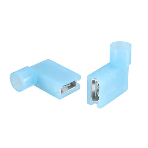 10 Pcs Blue Full Insulated Female Spade Crimp Flag Connector Terminal