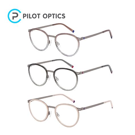 New Style Custom Retro Women And Man Mixed Metal Acetate Optical Frames