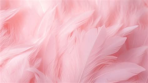 Pastel Colored Close Up Delicately Focused Pink Feathers Texture Background Feather Texture