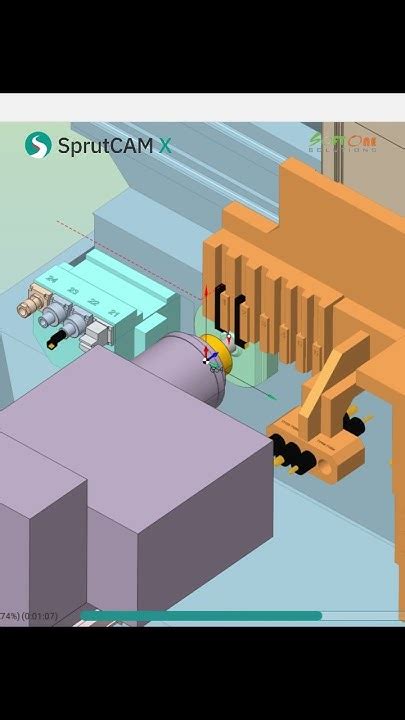 Sprutcam X Swiss Turning Toolpath Simulation Sprutcam Swiss Turning