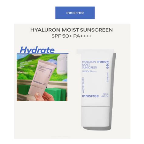 Innisfree Hyaluron Moist Sunscreen Spf Pa Ad Shopee