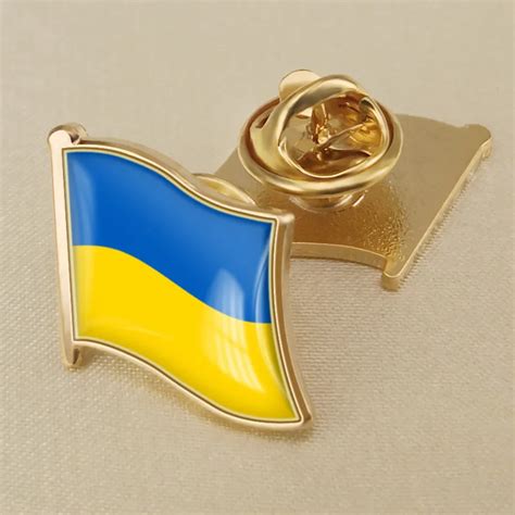 Ukraine Single Flag Lapel Pins In Brooches From Jewelry Accessories