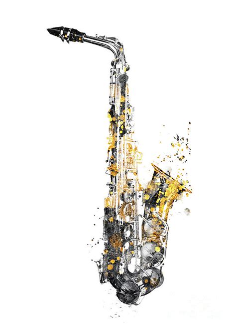 Saxophone Music Art Saxophone Digital Art By Justyna Jaszke Jbjart