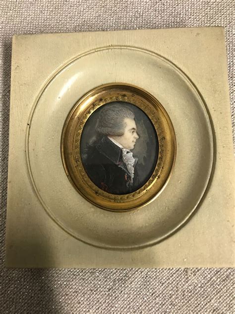 Proantic Miniature Portrait D Homme De Profil Xix Me