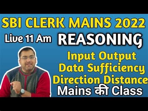 Sbi Clerk Mains Reasoning Input Output Data Sufficiency Sbi Clerk