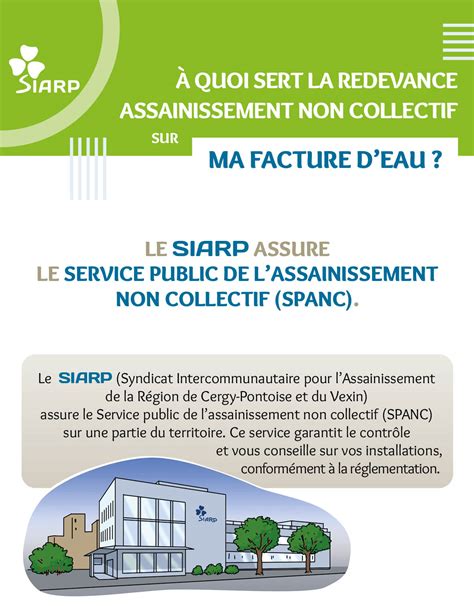 Flyer Redevance Assainissement Non Collectif Siarp