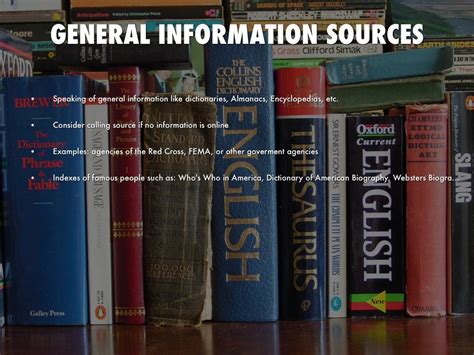 Print Materials General Information Sources Electroni