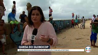 Helicóptero da Globo cai em Praia do Recife e deixa dois mortos Sairé