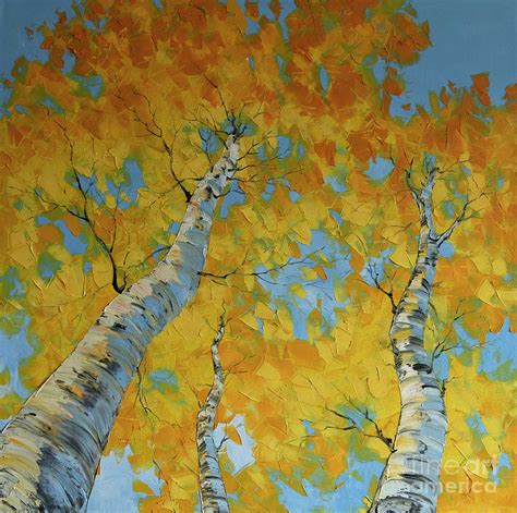 Birch Tree Forest Landscape Painting Painting By Willson Lau Fine Art