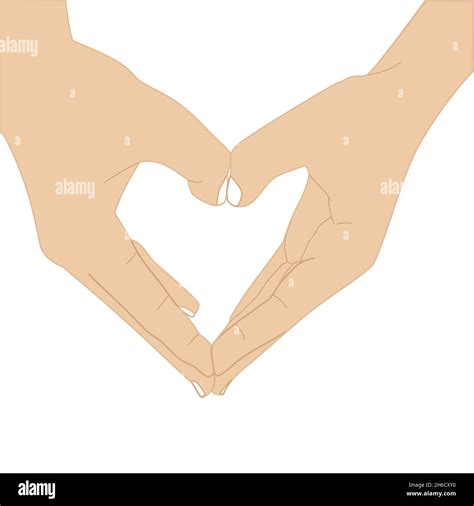 Women Hands With Sign Of Love Vector Illustration Stock Vector Image