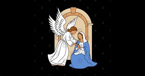 Angel Gabriel Visits Mary - Virgin Mary - Sticker | TeePublic