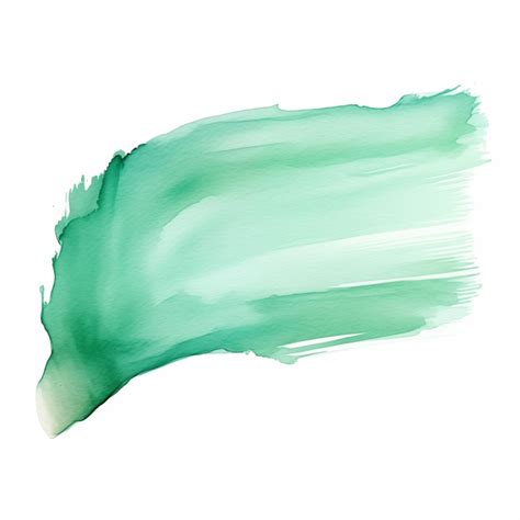 Premium Photo Mint Green Paint Brush Stroke