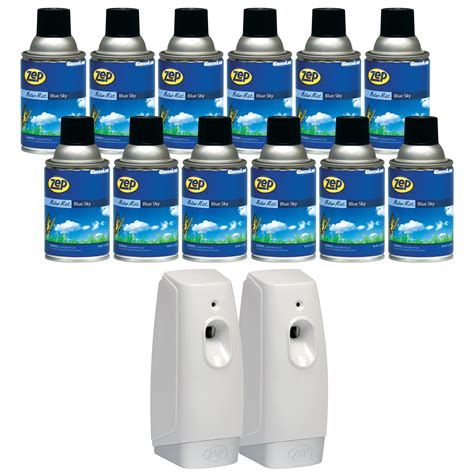 Zep Metered Mist Blue Sky Air Freshener Refill Case Of 12 With Meter