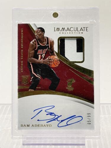 Bam Adebayo Immaculate Rpa Rookie Patch Autograph Rc Auto