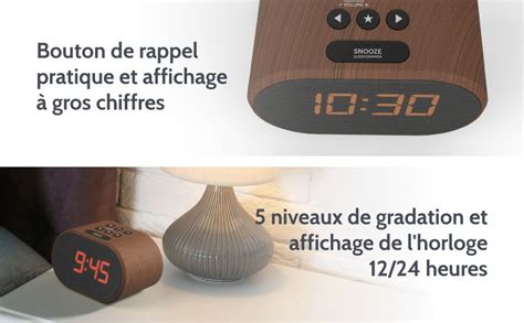 Radio Reveil Avec Chargeur Usb Et Radio Fm Horloge Digitale Reveil