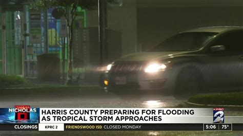 Harris County Preparing For Flooding As Tropical Storm Nicholas