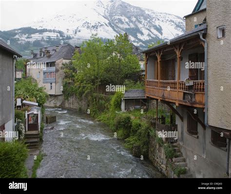 River Running Through The Small Town Of Bedous In The Pyr N Es