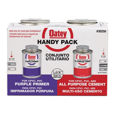 Oatey 30250 4 Oz All Purpose ABS PVC And CPVC Clear Cement And Purple