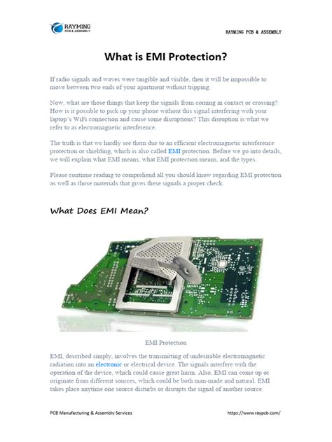 What Is EMI Protection | PDF | Electromagnetic Interference | Capacitor