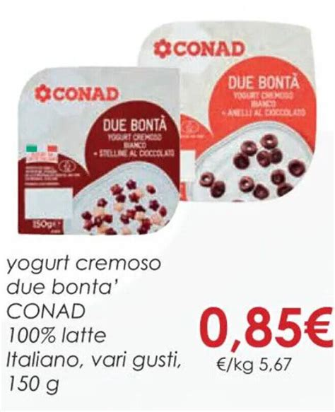 Offerta Yogurt Cremoso Due Bonta Conad G Di Conad