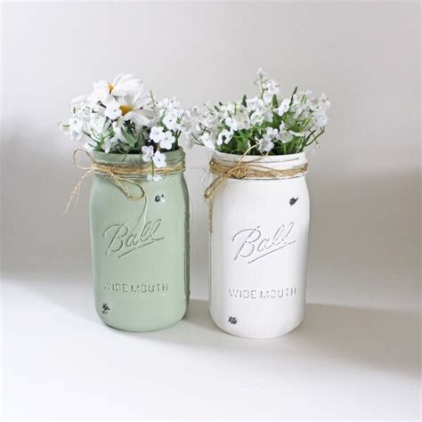 Painted Mason Jars Etsy