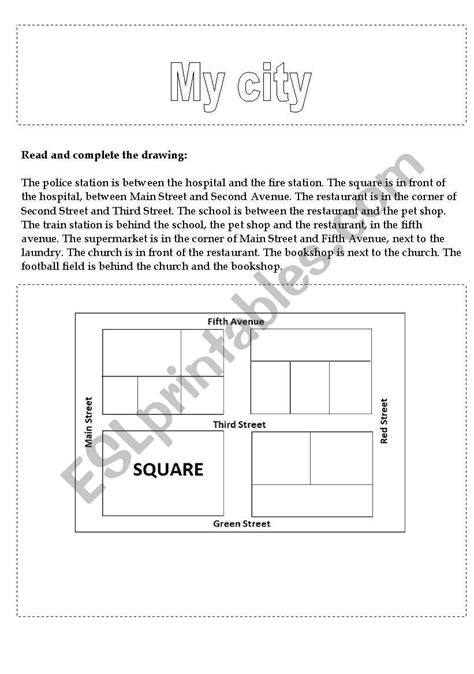 My City Esl Worksheet By Juli Ar