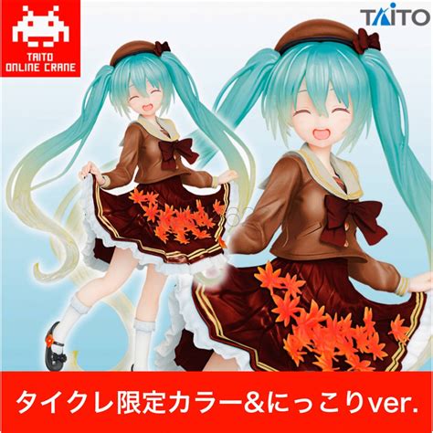 Mine公仔1館 日版 遊藝場限定 初音未來 Taito 初音 原創 秋服 四季 3rd Autumn 閉眼微笑 景品 蝦皮購物