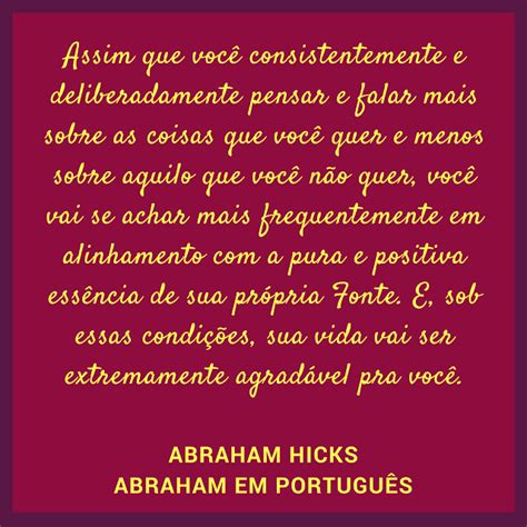 Abraham Em Portugu S Abraham Hicks Em Frases Uma Dica Simples