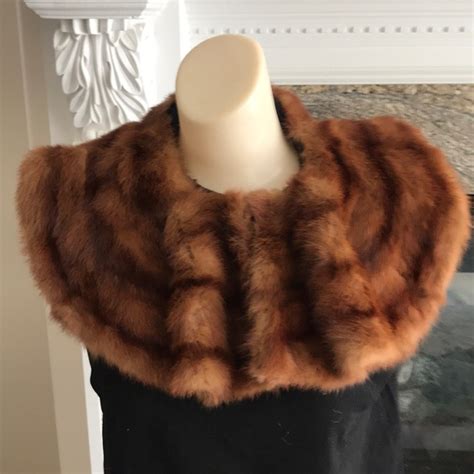 Vintage Jackets Coats Real Fur Vintage S Collar Shawl Lined