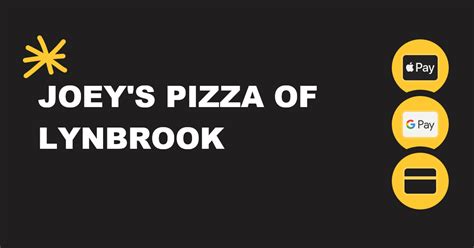 Joeys Pizza Of Lynbrook View Menu And Order Online 5 Huntington Ave