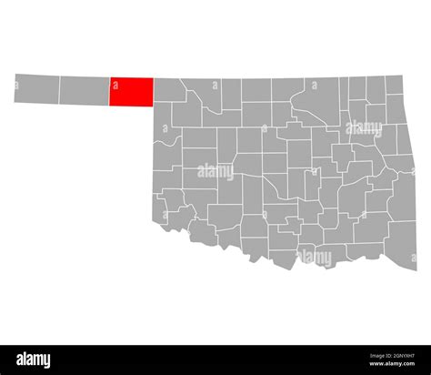 Map of Beaver in Oklahoma Stock Photo - Alamy