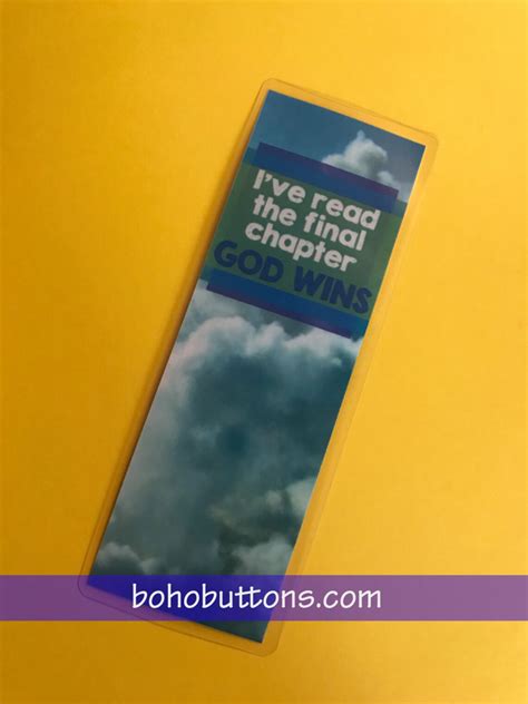 Ive Read The Final Chapter God Wins Bookmark Bible Book Etsy