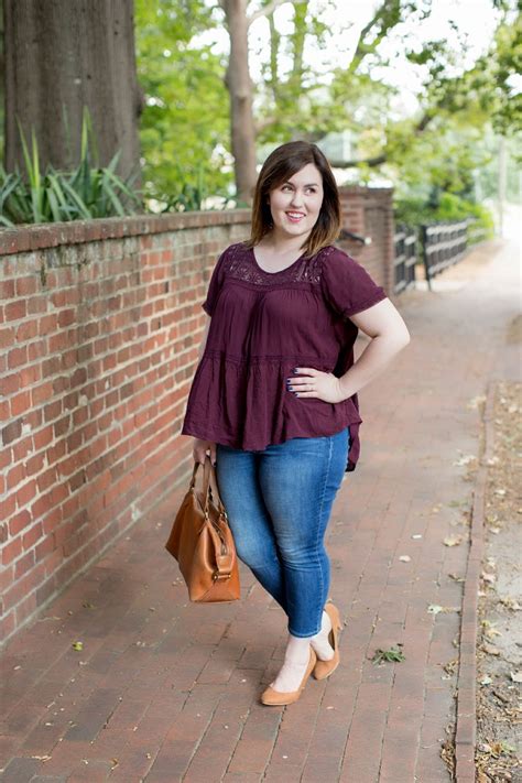 Maroon Top and Jeans - Rebecca Lately