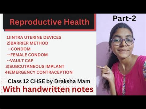 Reproductive Health Part 2 IUD Condom Femshield Subcutaneous Implant