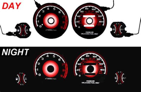 USA Red Glow Gauge Face Overlay Free Ship Fit For 95 99 Mitsubishi