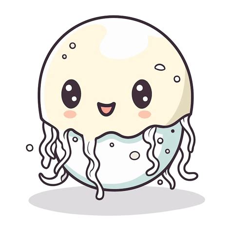 Premium Vector Cute Jellyfish Cartoon Character Vector Illustration