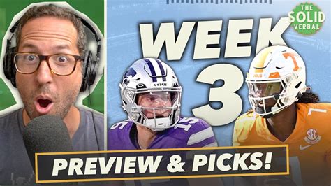 College Football Week 3 Picks Who Wins In Tennessee Florida Pitt