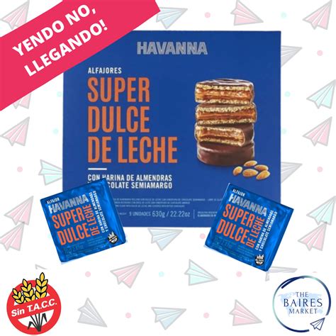 Alfajor Chocolate Super Dulce De Leche Havanna Sin Tacc