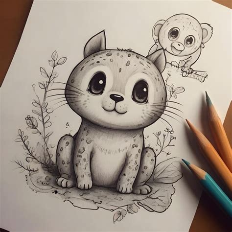 Cute Character Drawings Whimsical Art For Creative Projects Premium