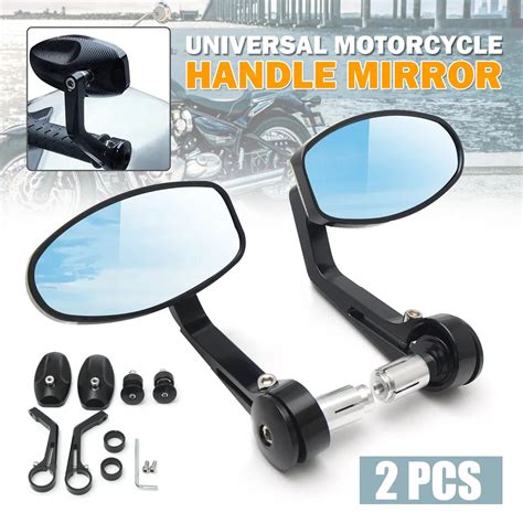 New Pair 7 8 22mm Retro Motorcycle Rearview Side Mirrors CNC For