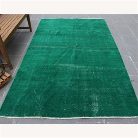 Green Antique Rug - AptDeco