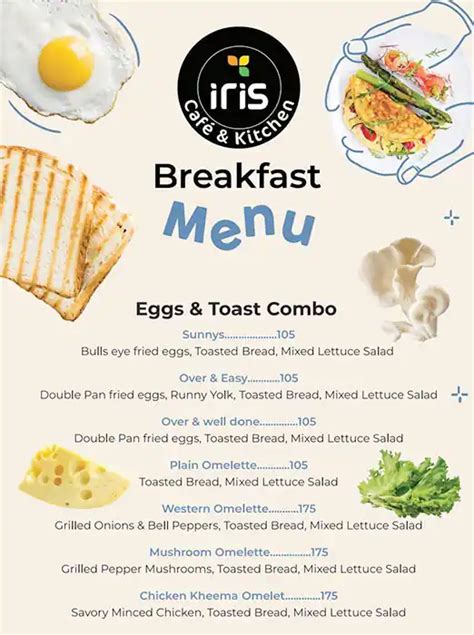 Menu Of Iris Cafe And Kitchen Jp Nagar Bangalore