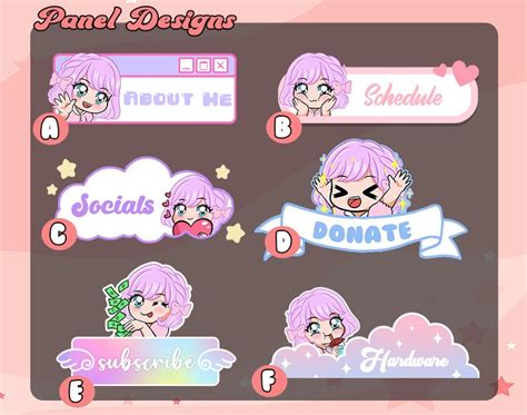 Custom Chibi Panels Twitch Etsy Canada