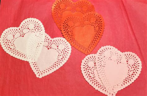 Paper Heart Doilies 4 Inch Heart Doily Heart Art Supplies | Etsy