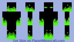 Green Ghost Enderman Minecraft Skin