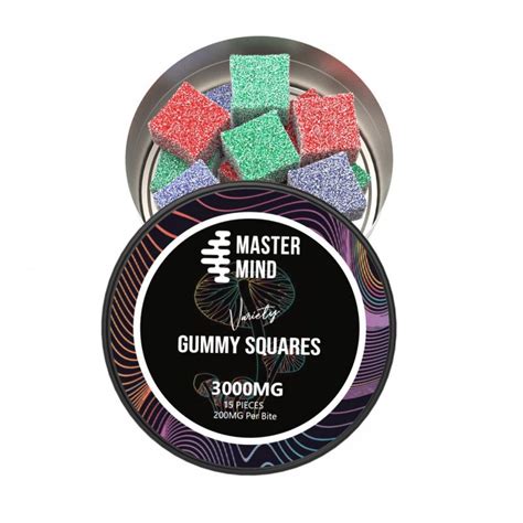 Mastermind Psilocybin Variety Gummy Squares 3000mg Top Shelf Shrooms