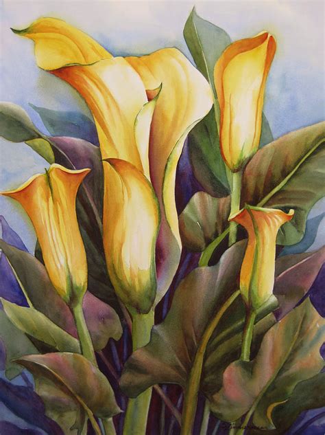 Calla lilies Painting by Sue Zimmermann - Pixels